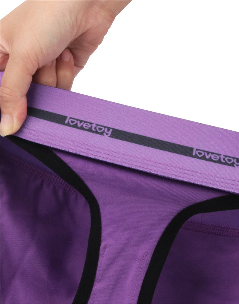 LoveToy - Slide - Bedrukte vibrerende sexy slip - Paars