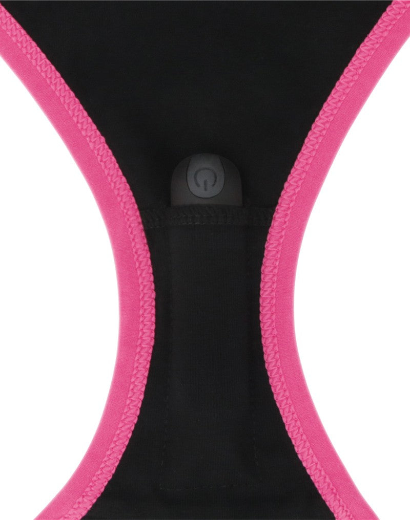 LoveToy - Slut - Bedrukte vibrerende sexy slip - roze/zwart