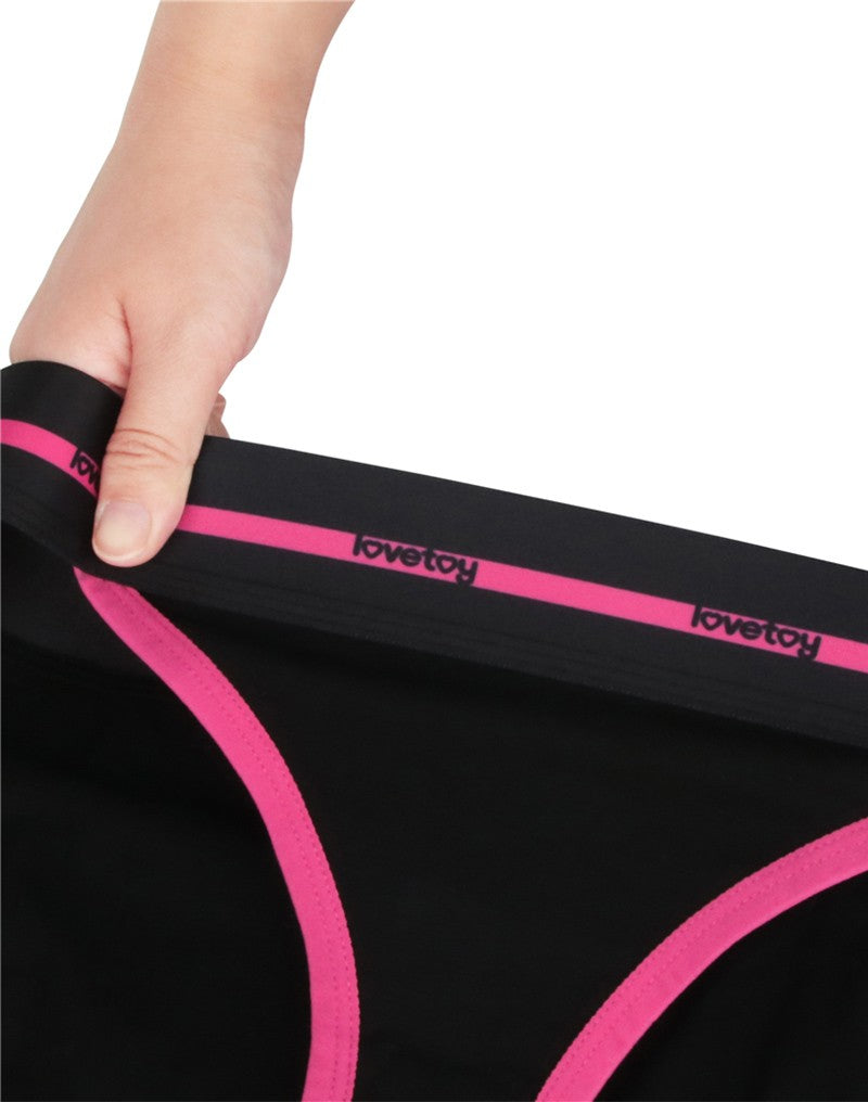LoveToy - Slut - Bedrukte vibrerende sexy slip - roze/zwart