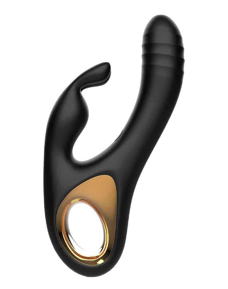 Rimba Toys - Sensual Nights SN09 - Thrusting Rabbit Vibrator - Zwart
