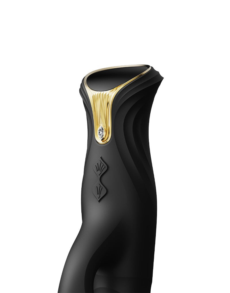 ZALO - Mose - Thrusting Rabbit Vibrator - Zwart