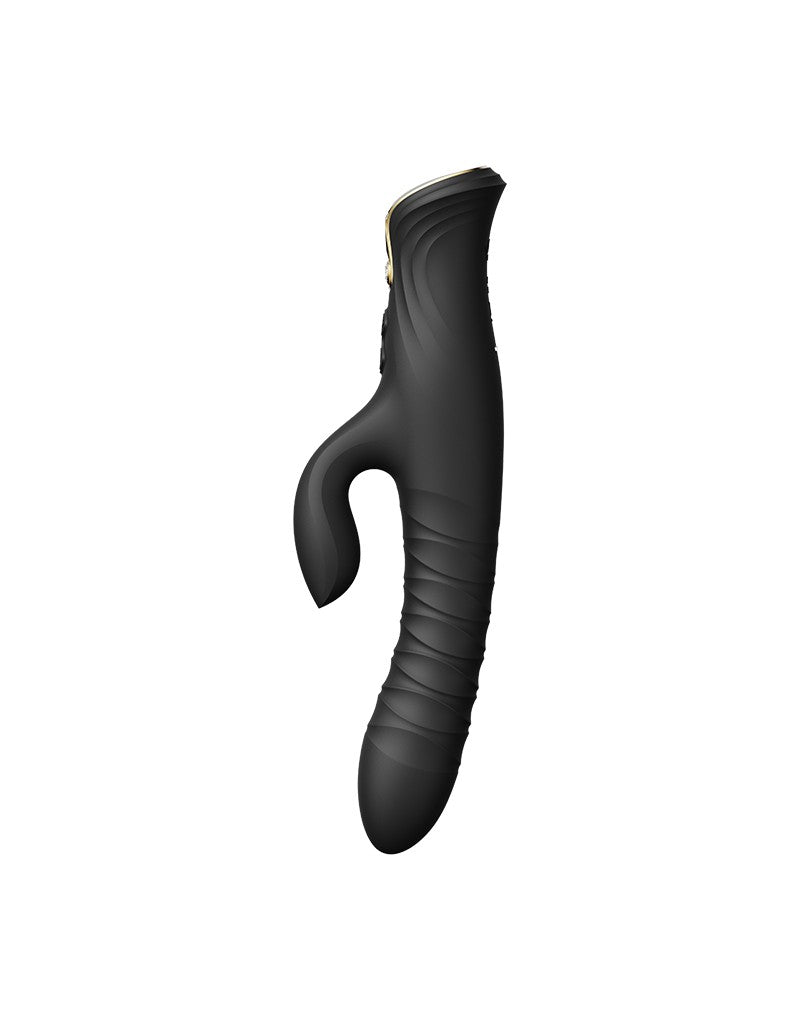 ZALO - Mose - Thrusting Rabbit Vibrator - Zwart