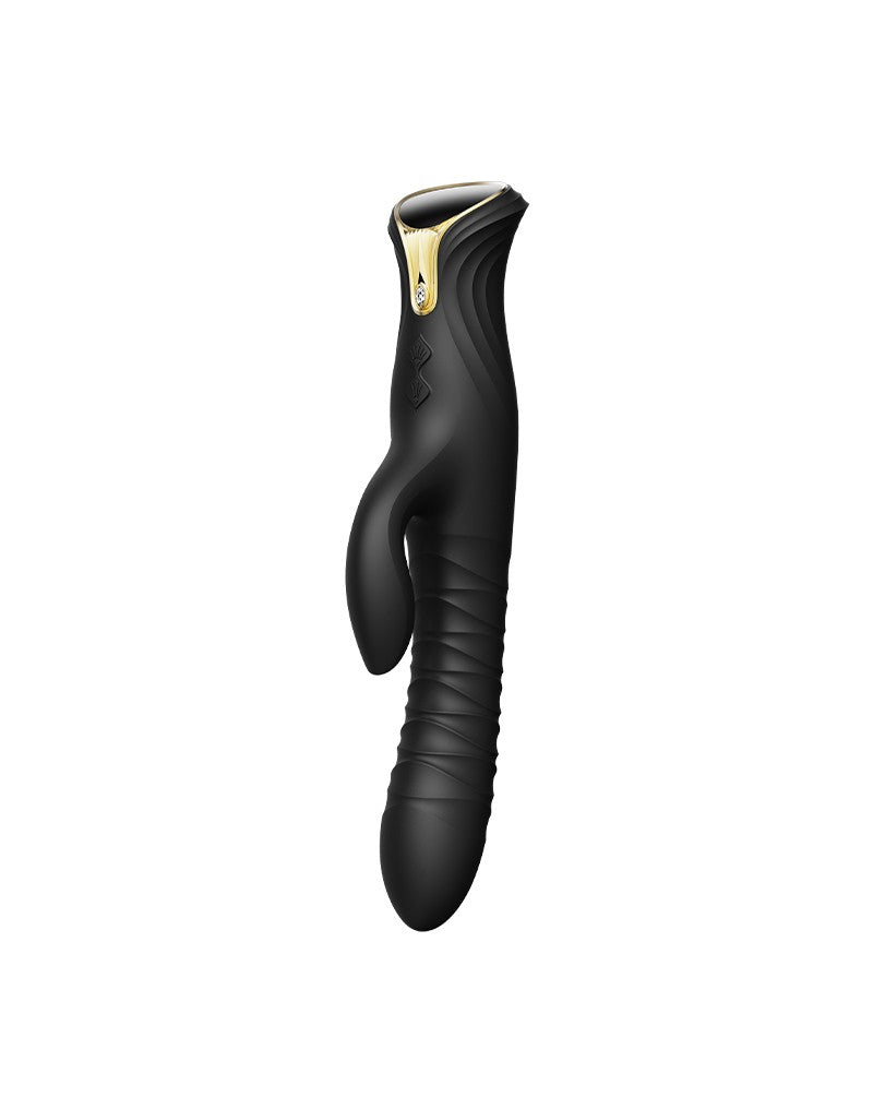 ZALO - Mose - Thrusting Rabbit Vibrator - Zwart