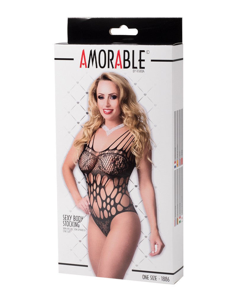 Amorable by Rimba - Bodystocking - One Size - Zwart