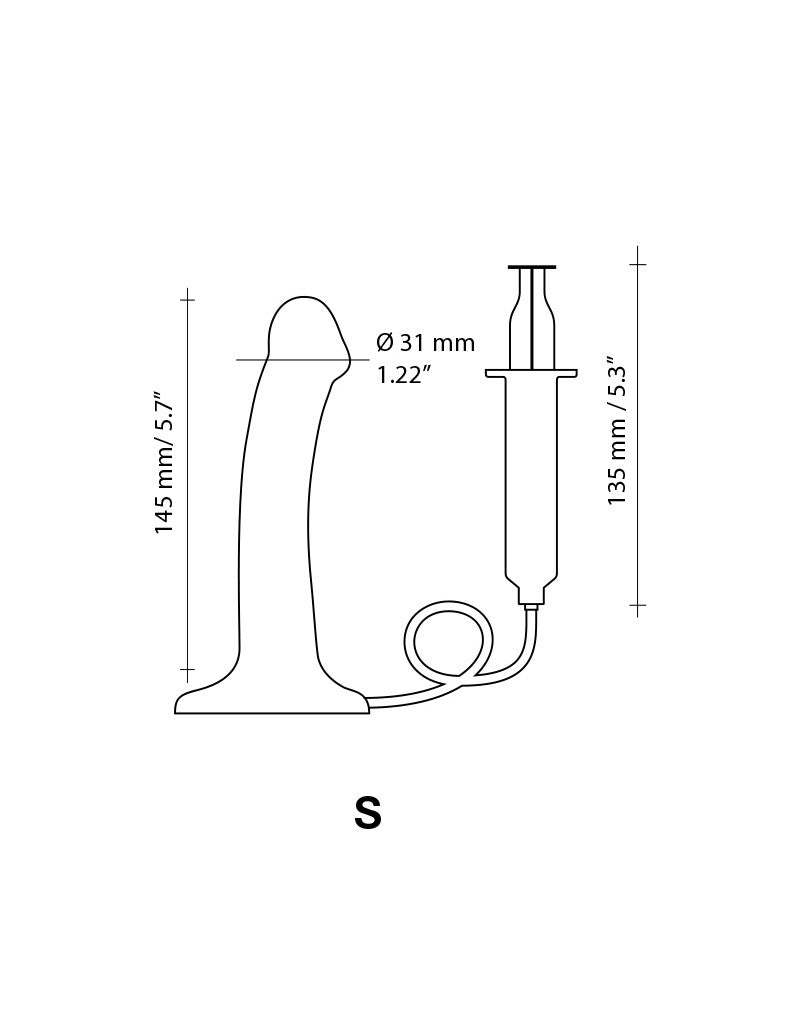 Strap-On-Me - Squirting Cum Dildo Maat S - Zwart