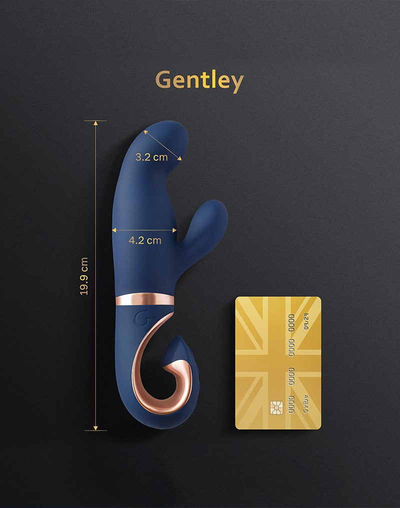 Gvibe - Gentley - Rabbit Vibrator - Blauw & Goud