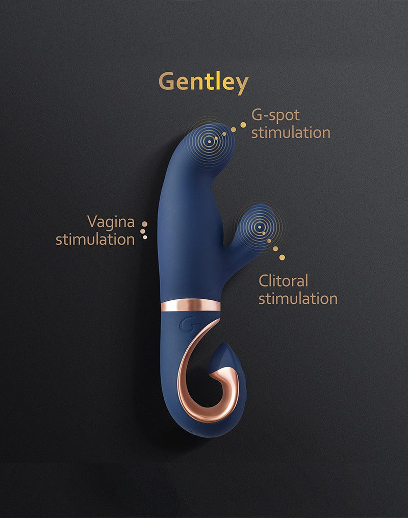 Gvibe - Gentley - Rabbit Vibrator - Blauw & Goud